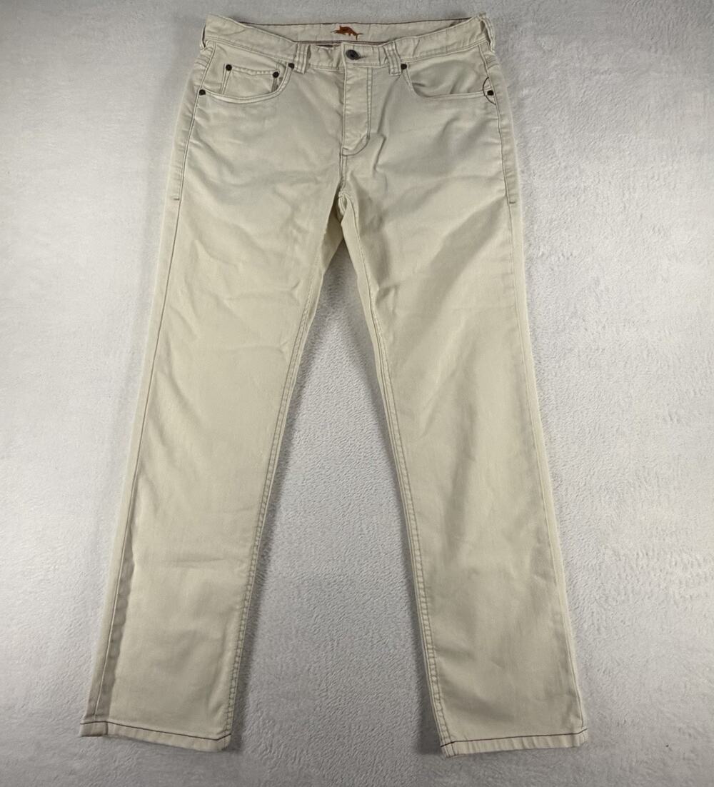 Tommy Bahama Vintage Slim Mens White Caicos Jeans 35/30